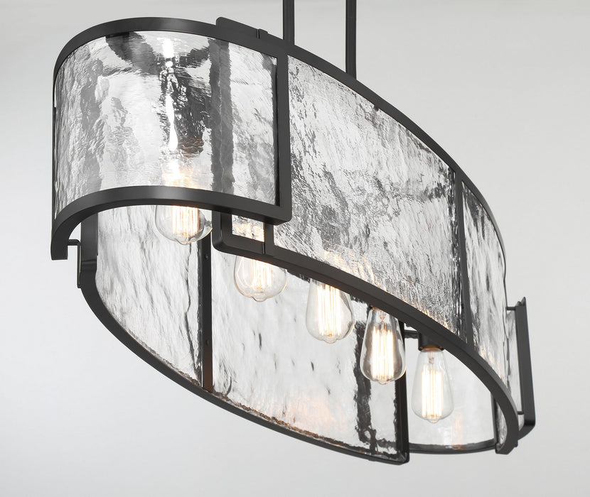 Minka-Lavery 5268-66A Five Light Island Pendant, Coal