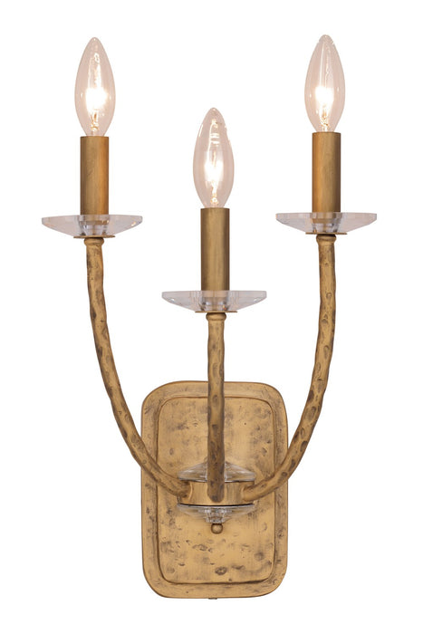 Minka-Lavery 5283-788 Three Light Wall Sconce, Ashen Gold