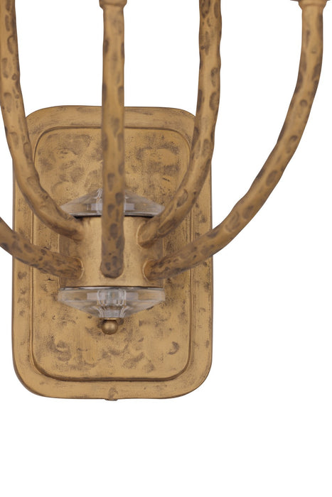 Minka-Lavery 5285-788 Five Light Wall Sconce, Silver W/Oxide Flecks