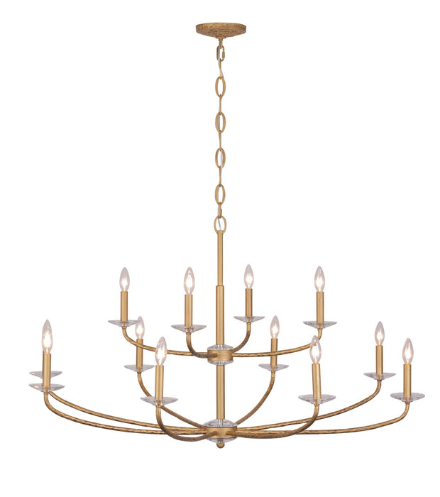Minka-Lavery 5288-788 12 Light Chandelier, Ashen Gold