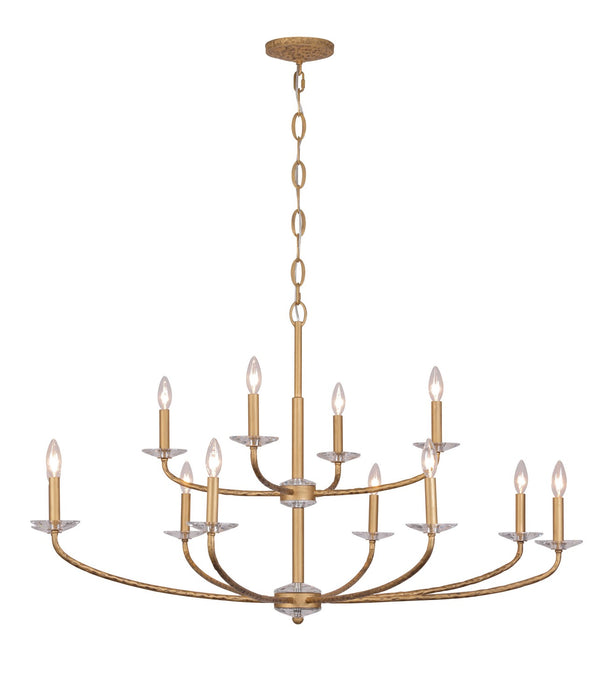 Minka-Lavery 5288-788 12 Light Chandelier, Ashen Gold