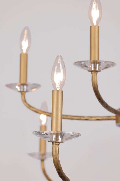 Minka-Lavery 5288-788 12 Light Chandelier, Ashen Gold