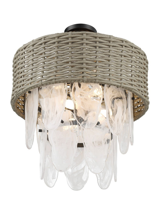 Minka-Lavery 5296-66A Six Light Semi Flush Mount, Coal