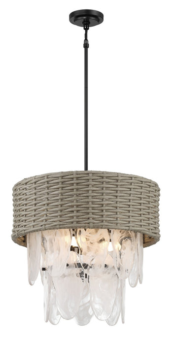 Minka-Lavery 5296-66A Six Light Semi Flush Mount, Coal