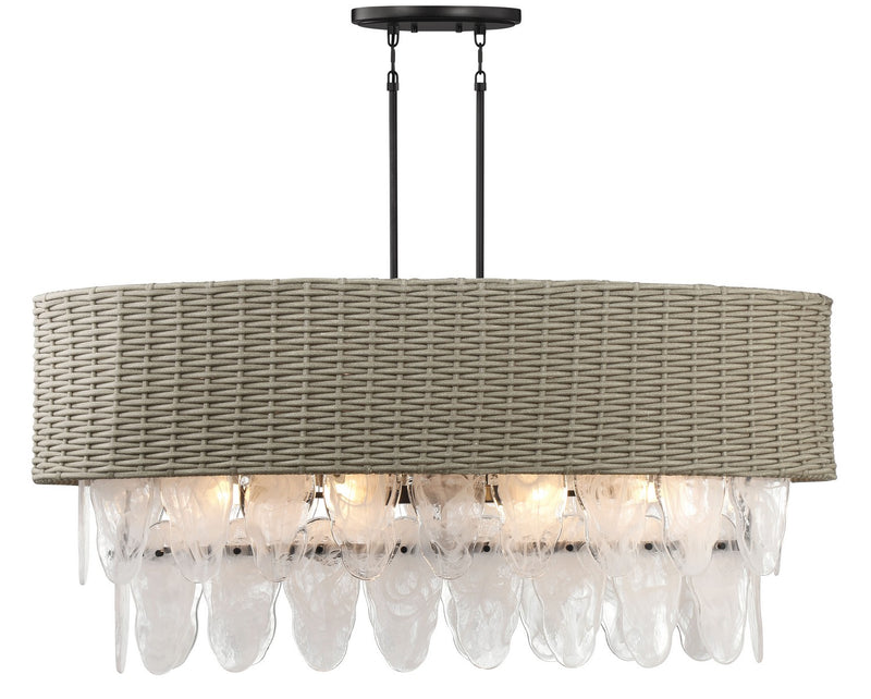 Minka-Lavery 5298-66A 12 Light Island Pendant, Coal