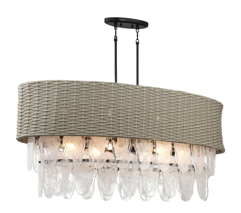 Minka-Lavery 5298-66A 12 Light Island Pendant, Coal