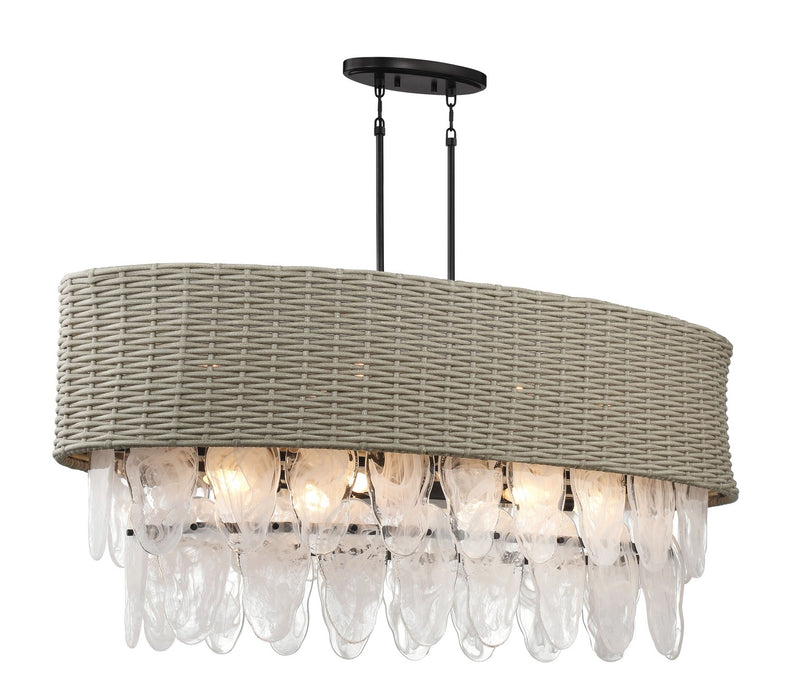 Minka-Lavery 5298-66A 12 Light Island Pendant, Coal