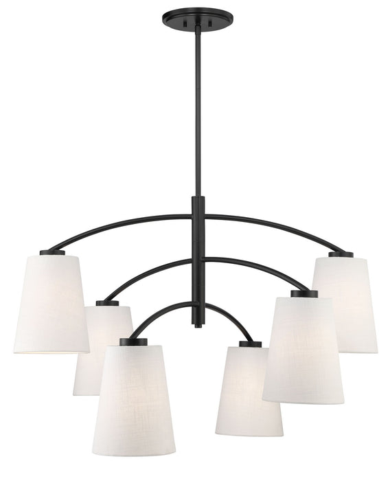 Minka-Lavery 5397-66A Six Light Chandelier, Coal