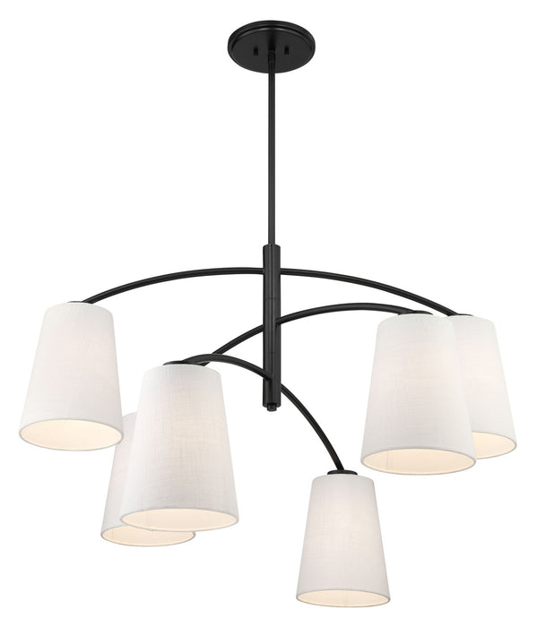 Minka-Lavery 5397-66A Six Light Chandelier, Coal