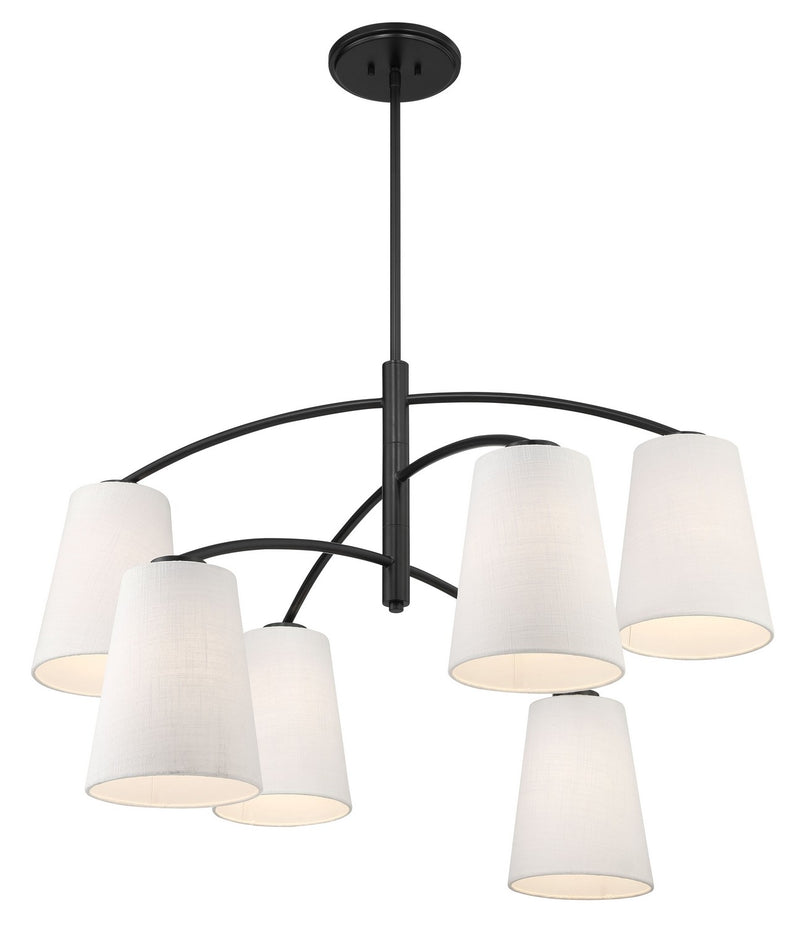 Minka-Lavery 5397-66A Six Light Chandelier, Coal