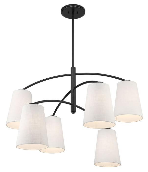 Minka-Lavery 5397-66A Six Light Chandelier, Coal