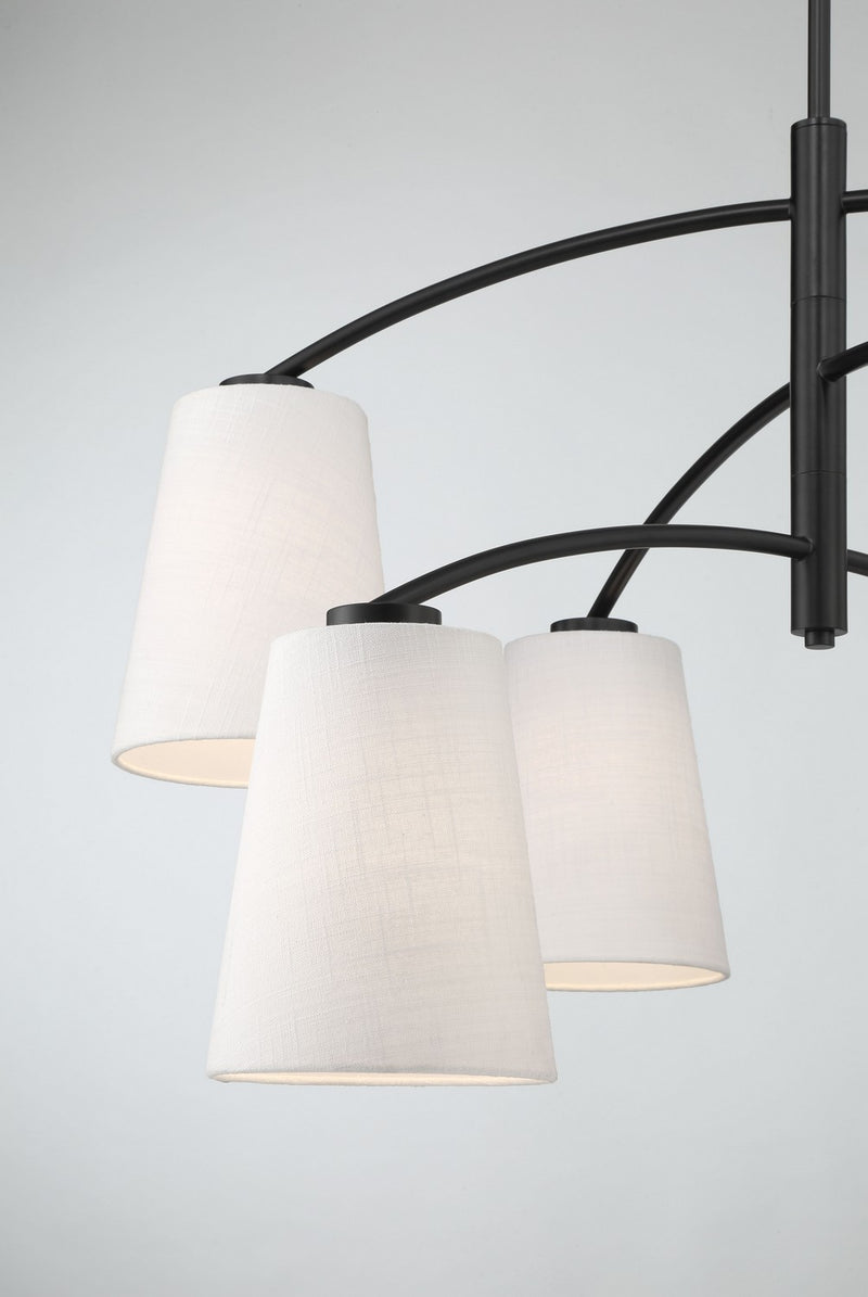 Minka-Lavery 5397-66A Six Light Chandelier, Coal
