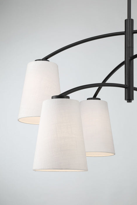 Minka-Lavery 5397-66A Six Light Chandelier, Coal