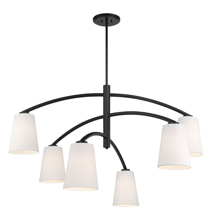 Minka-Lavery 5399-66A Six Light Chandelier, Coal
