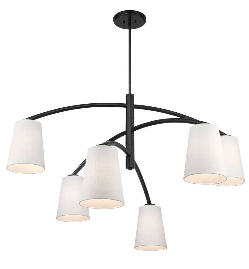 Minka-Lavery 5399-66A Six Light Chandelier, Coal