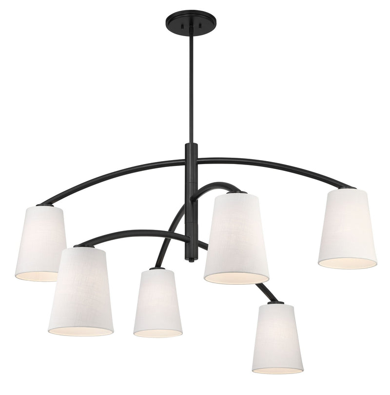 Minka-Lavery 5399-66A Six Light Chandelier, Coal