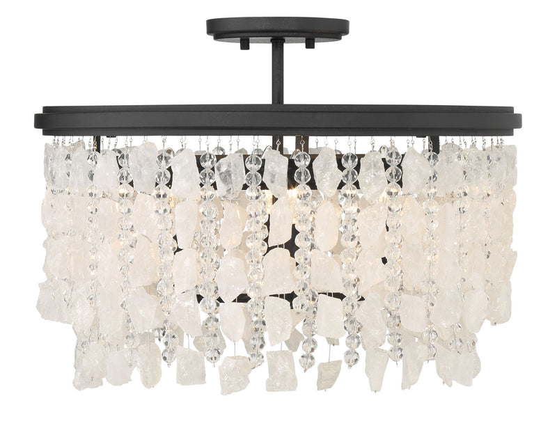 Minka-Lavery 6703-66 Four Light Semi Flush Mount, Sand Coal