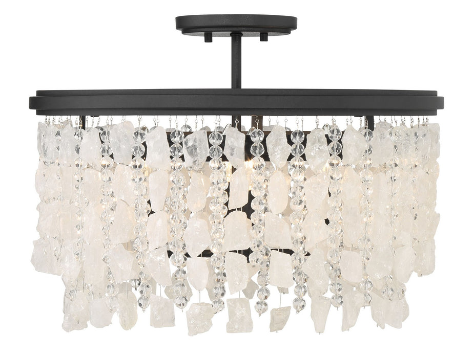 Minka-Lavery 6703-66 Four Light Semi Flush Mount, Sand Coal