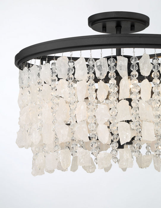 Minka-Lavery 6703-66 Four Light Semi Flush Mount, Sand Coal