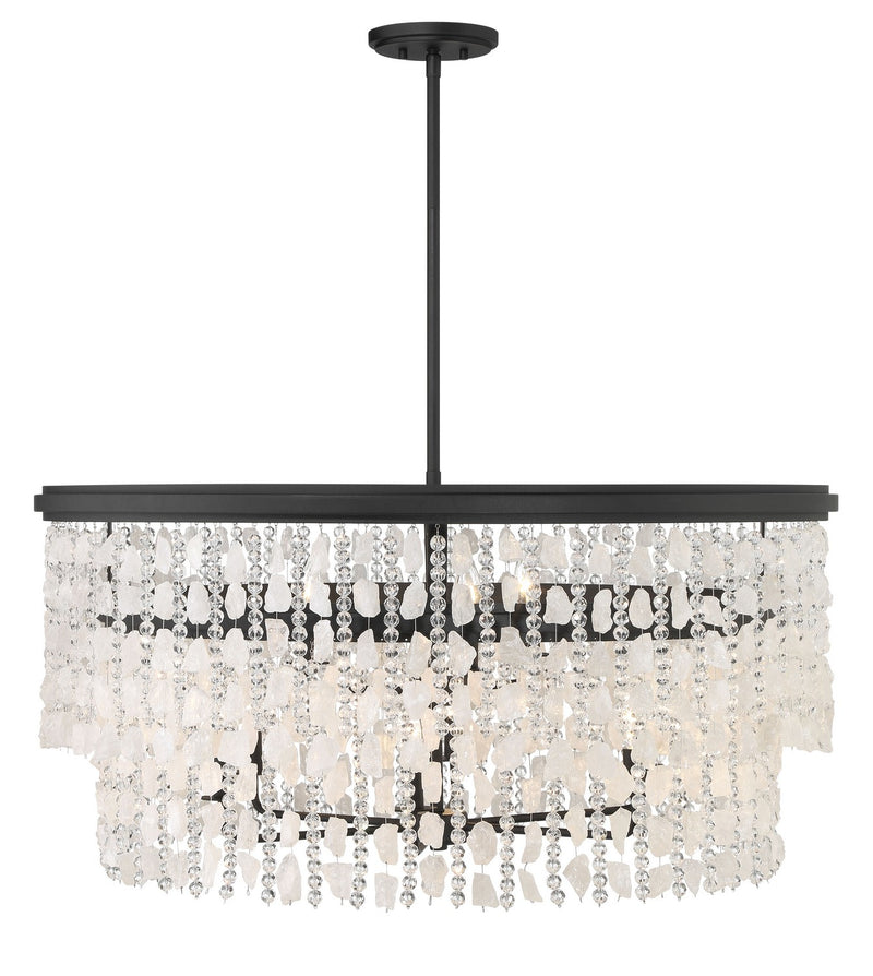 Minka-Lavery 6706-66 Nine Light Chandelier, Sand Coal