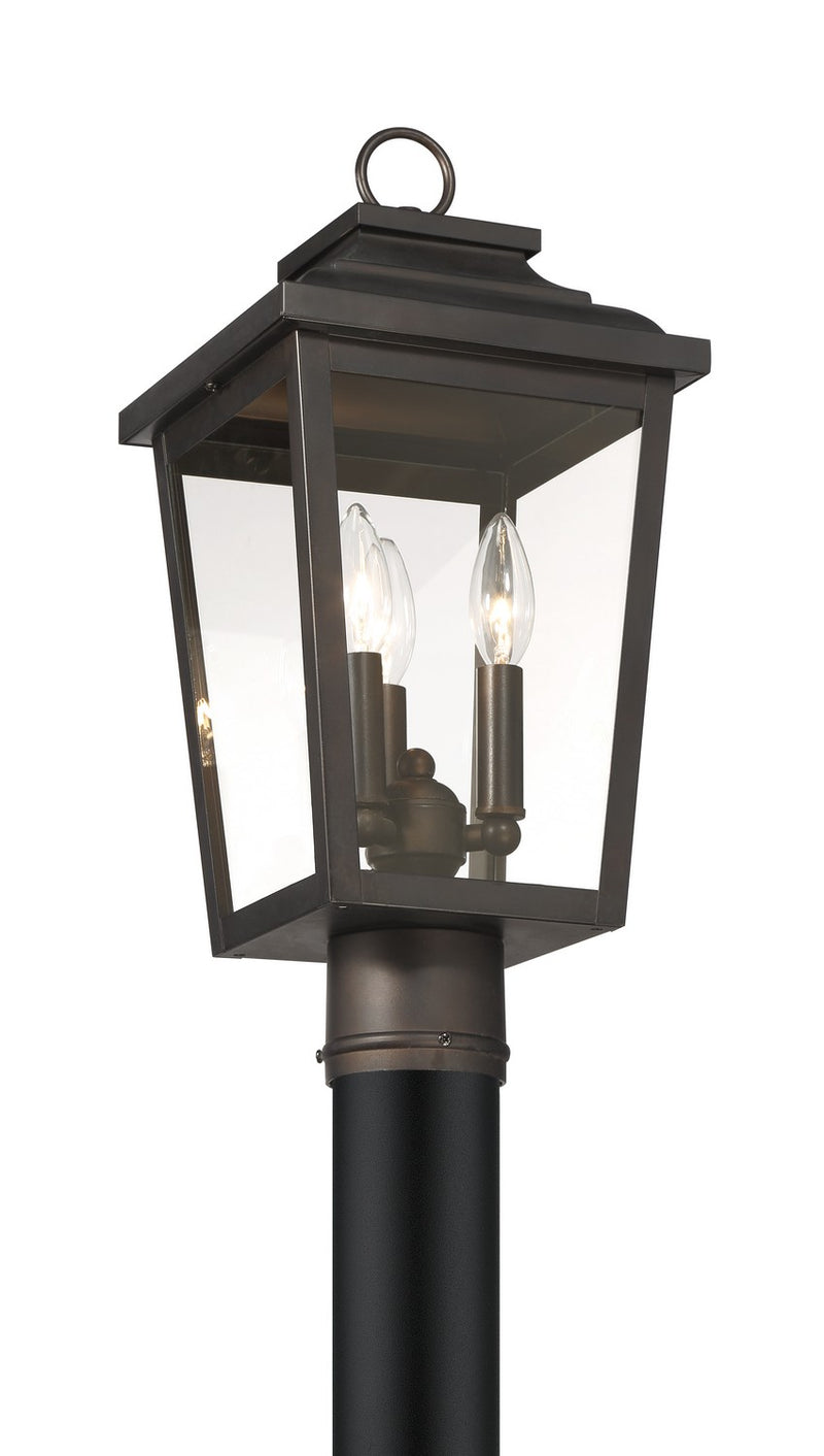 Minka-Lavery 72176-189-C Three Light Post Mount, Chelesa Bronze