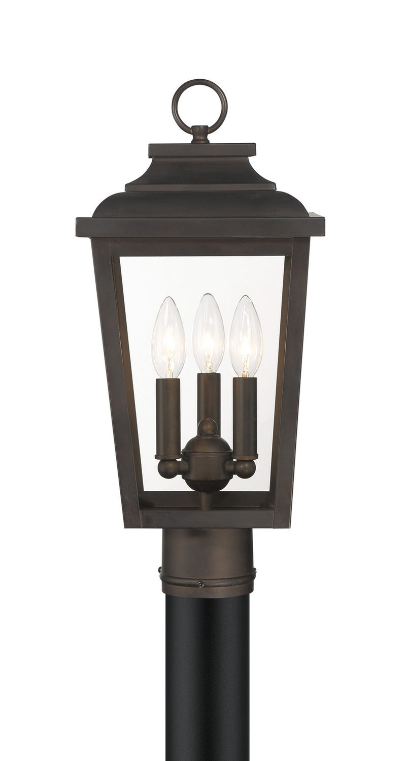 Minka-Lavery 72176-189-C Three Light Post Mount, Chelesa Bronze