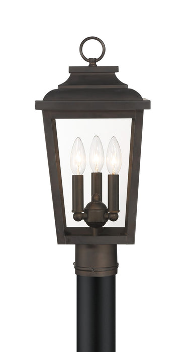 Minka-Lavery 72176-189-C Three Light Post Mount, Chelesa Bronze