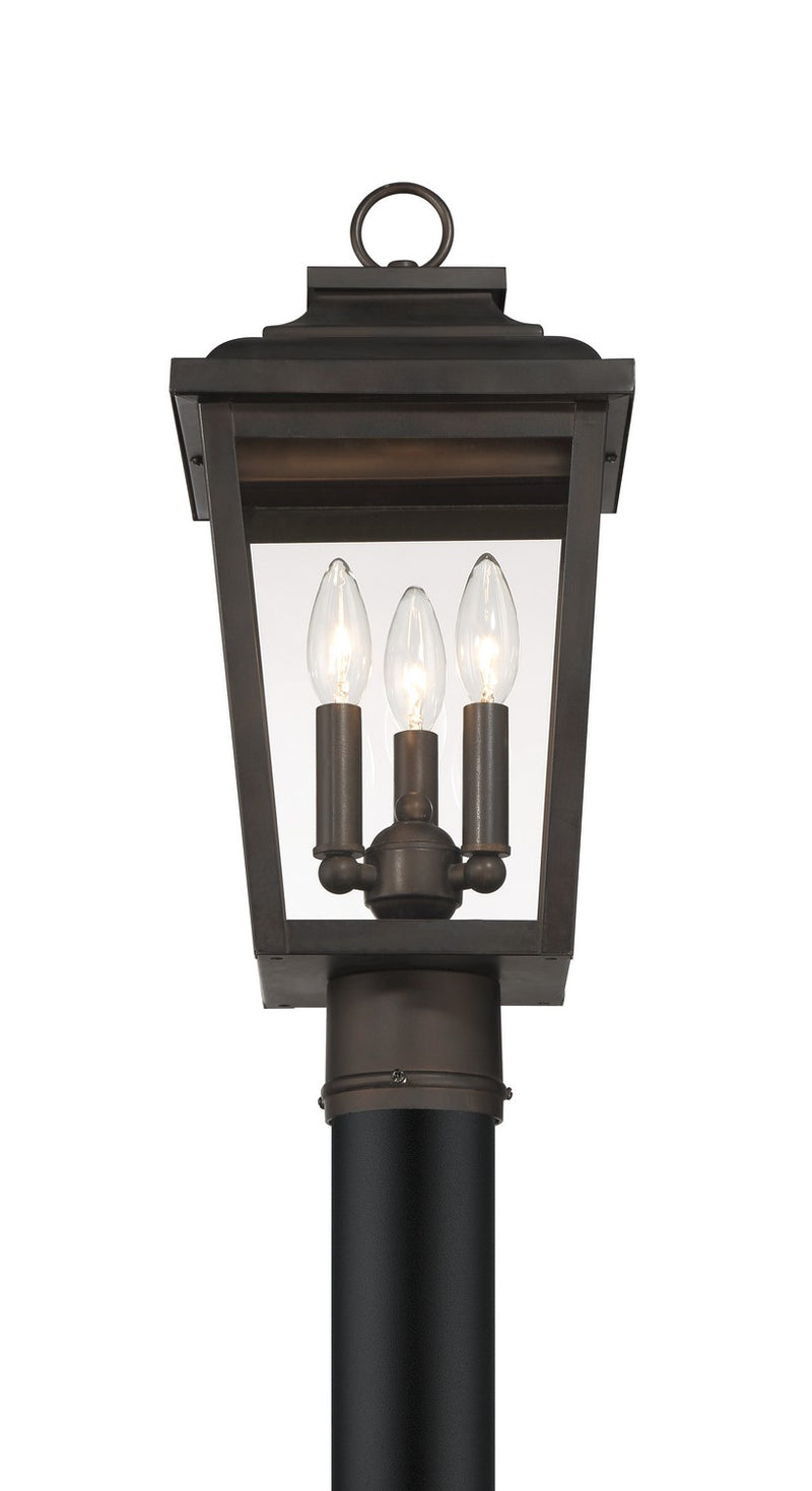 Minka-Lavery 72176-189-C Three Light Post Mount, Chelesa Bronze