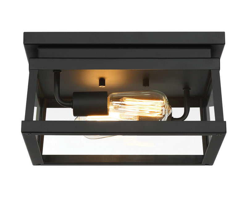 Minka-Lavery 73217-66A Two Light Outdoor Flush Mount, Coal