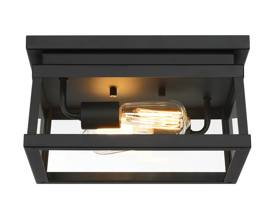 Minka-Lavery 73217-66A Two Light Outdoor Flush Mount, Coal