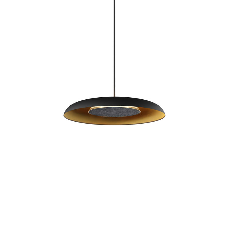 Koncept RMW-09-SW-CCF-HW+18BD-MBG LED Wall Sconce, Matte Black w/ Gold