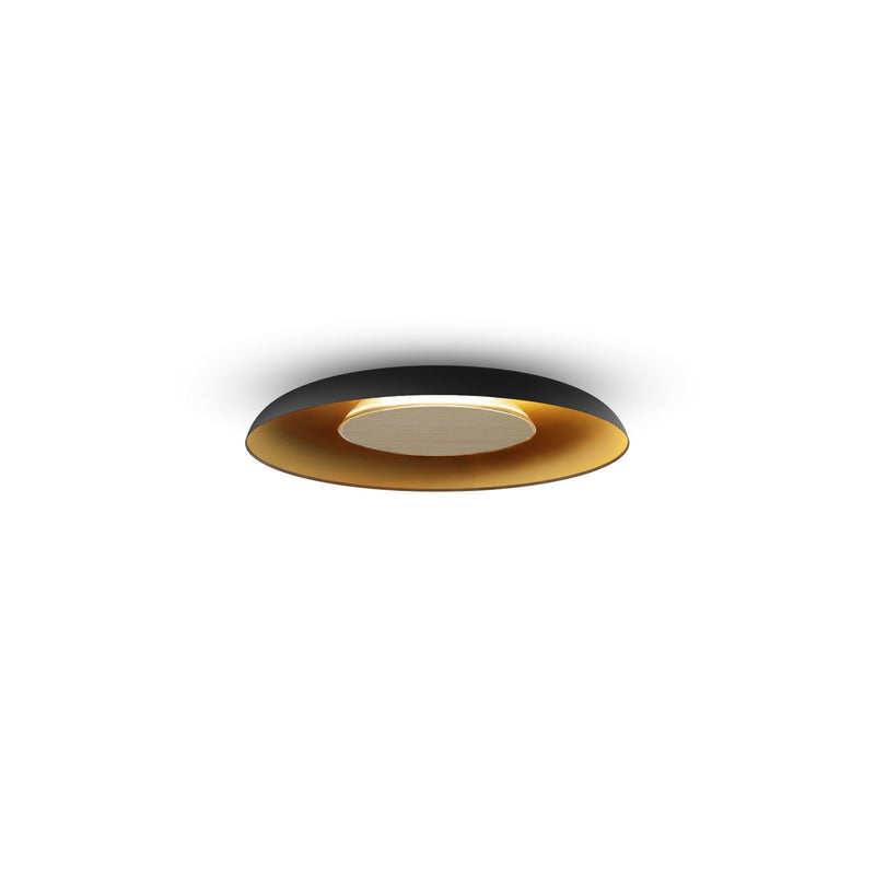 Koncept RMW-09-SW-WOK-HW+18BD-MBG LED Wall Sconce, Matte Black w/ Gold