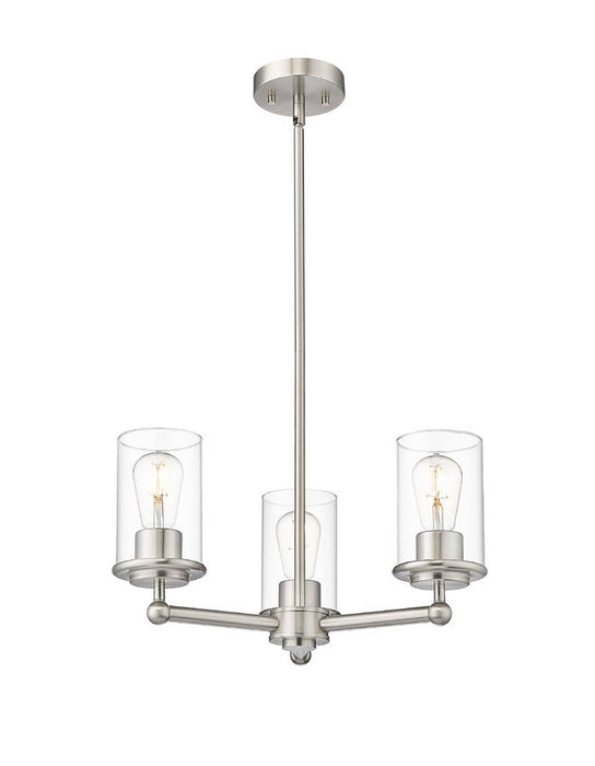 Z-Lite 742-3BN Three Light Chandelier, Brushed Nickel