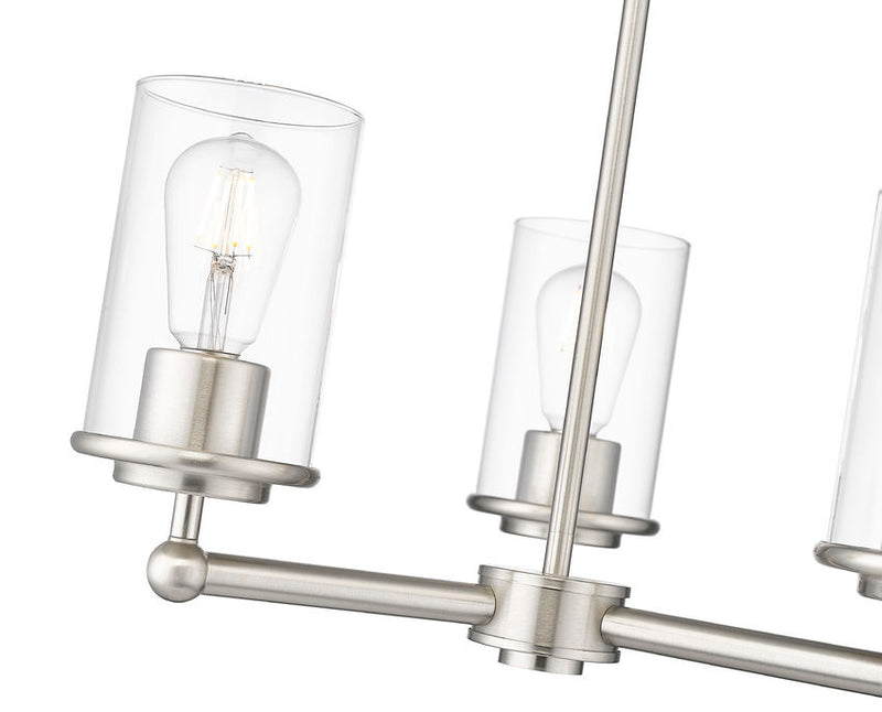 Z-Lite 742-3BN Three Light Chandelier, Brushed Nickel