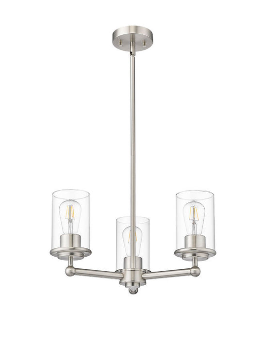 Z-Lite 742-3BN Three Light Chandelier, Brushed Nickel