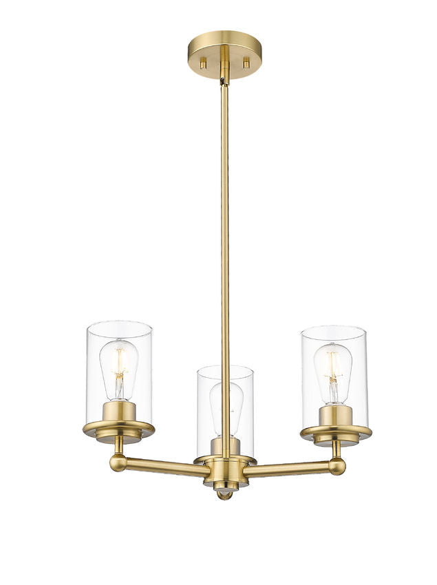 Z-Lite 742-3LG Three Light Chandelier, Luxe Gold