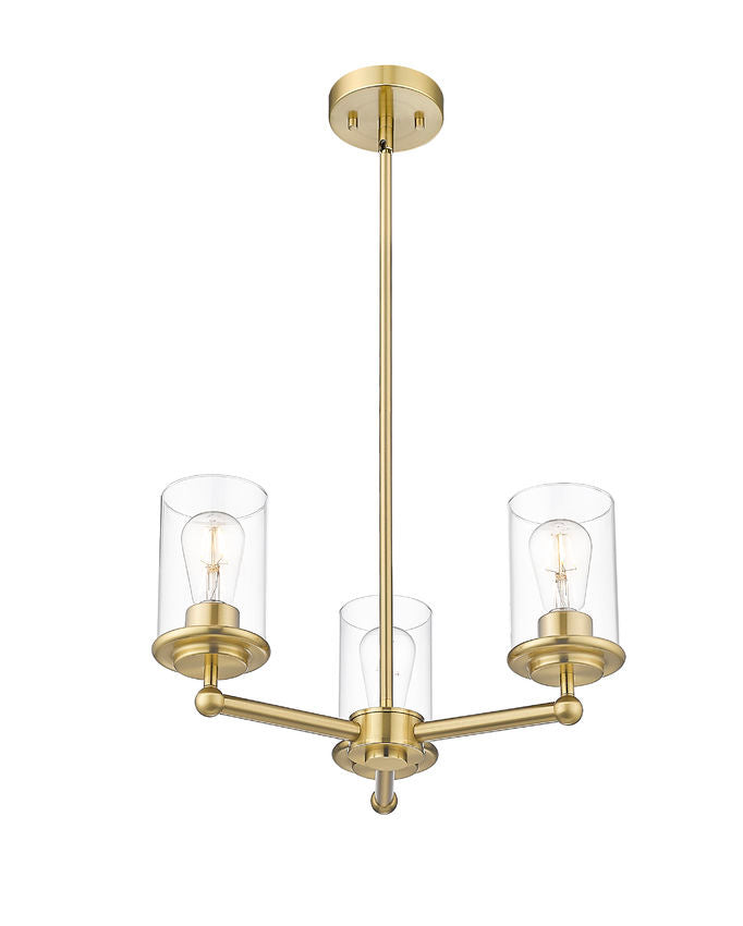 Z-Lite 742-3LG Three Light Chandelier, Luxe Gold