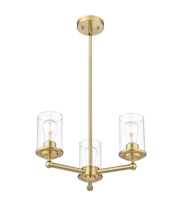 Z-Lite 742-3LG Three Light Chandelier, Luxe Gold