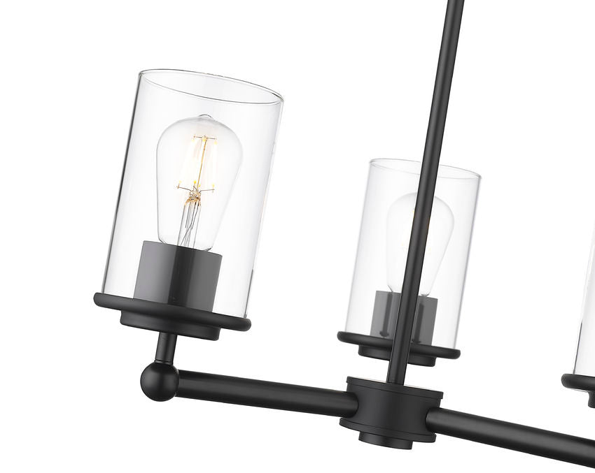 Z-Lite 742-3MB Three Light Chandelier, Matte Black