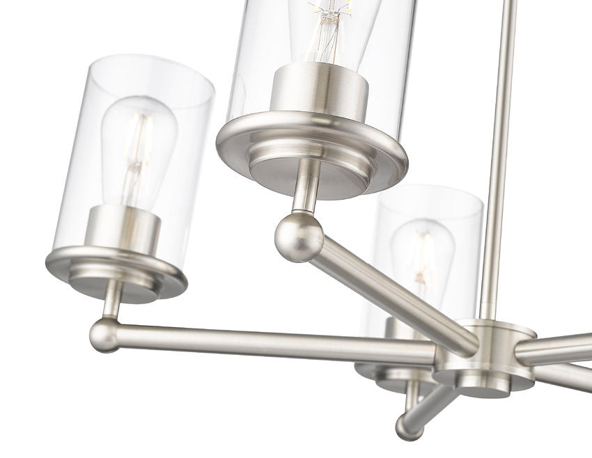 Z-Lite 742-5BN Five Light Chandelier, Brushed Nickel
