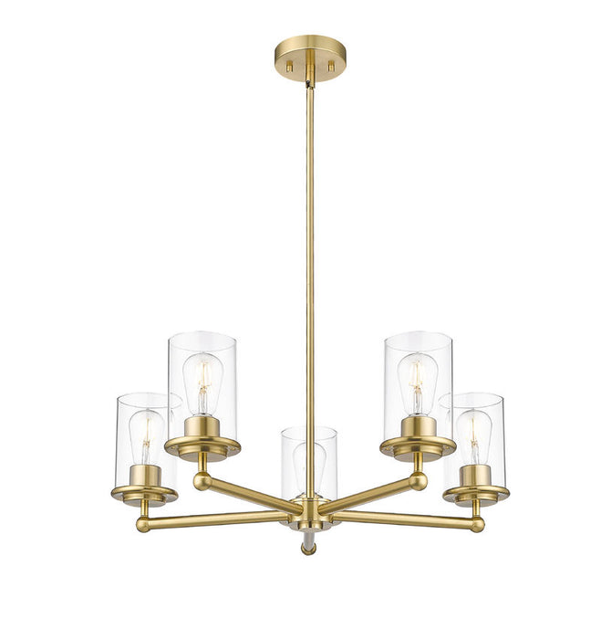 Z-Lite 742-5LG Five Light Chandelier, Luxe Gold