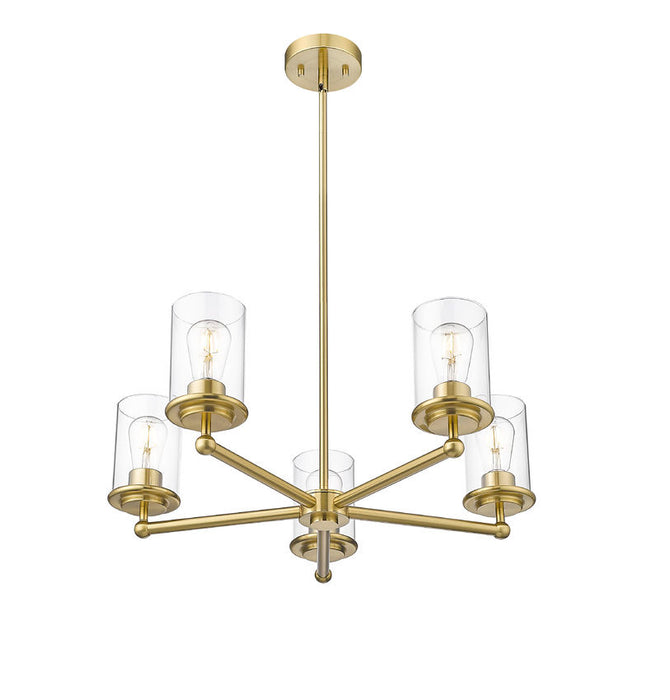 Z-Lite 742-5LG Five Light Chandelier, Luxe Gold