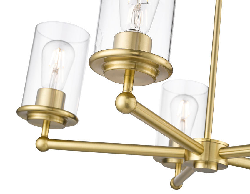 Z-Lite 742-5LG Five Light Chandelier, Luxe Gold