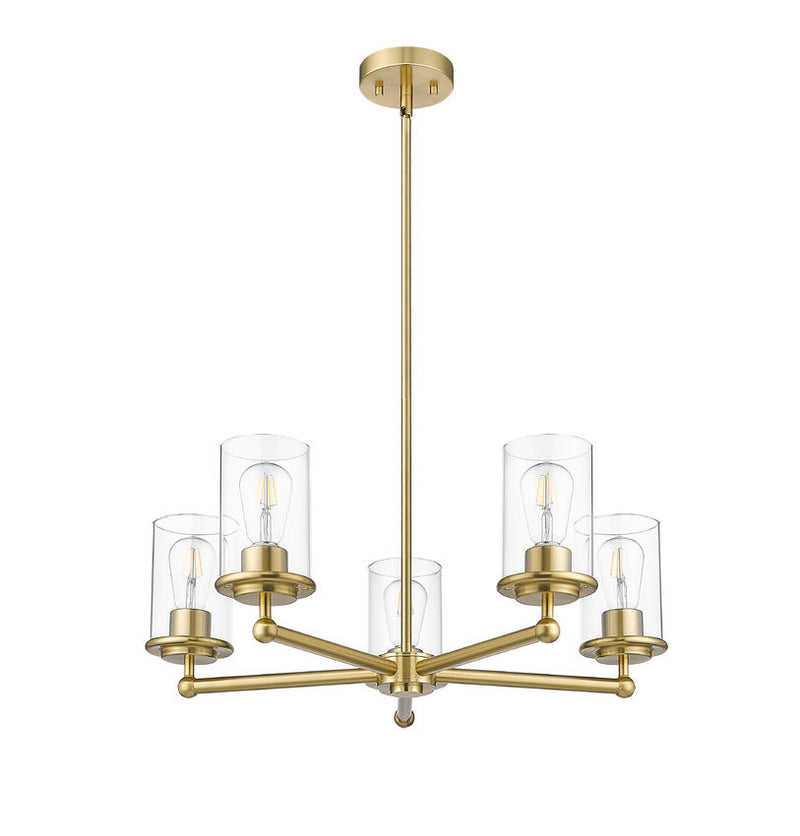 Z-Lite 742-5LG Five Light Chandelier, Luxe Gold