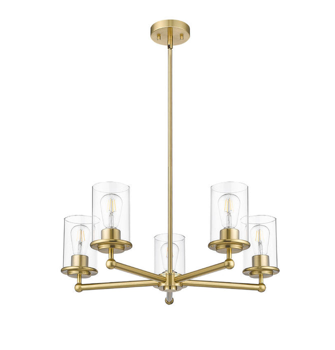 Z-Lite 742-5LG Five Light Chandelier, Luxe Gold