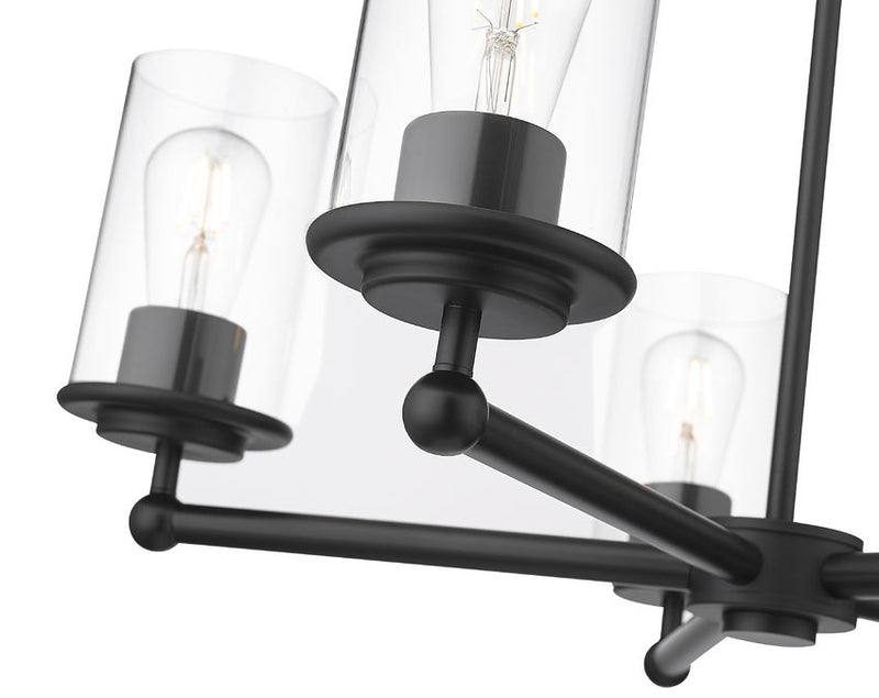 Z-Lite 742-5MB Five Light Chandelier, Matte Black