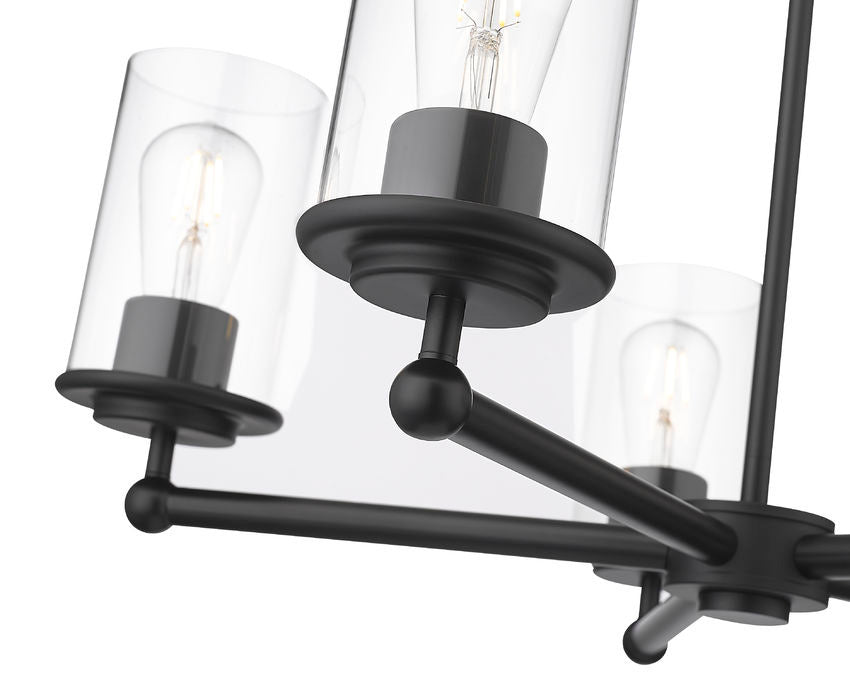 Z-Lite 742-5MB Five Light Chandelier, Matte Black