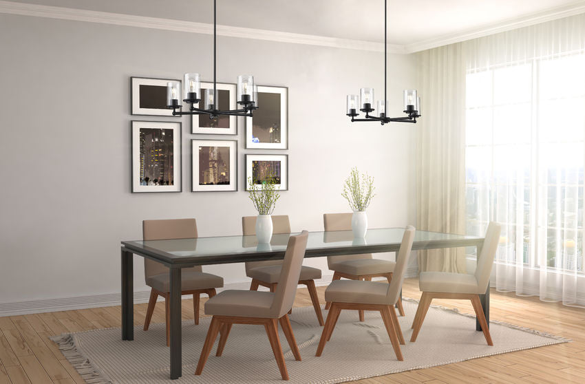 Z-Lite 742-5MB Five Light Chandelier, Matte Black