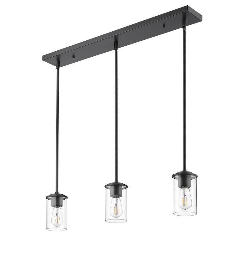 Z-Lite 742MP-3MB Three Light Pendant, Matte Black