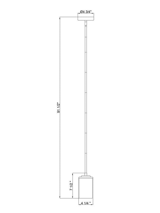 Z-Lite 742MP-BN One Light Pendant, Brushed Nickel